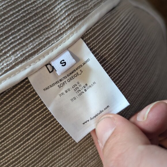 DUNST - Short sleeve summer wool blazer - Sz S - Picture 7 of 8